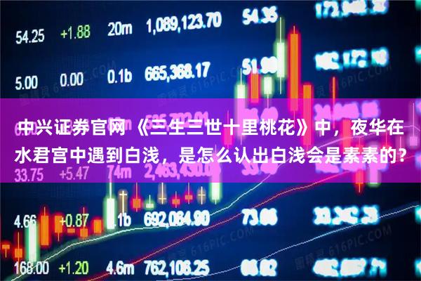 中兴证券官网 《三生三世十里桃花》中，夜华在水君宫中遇到白浅，是怎么认出白浅会是素素的？