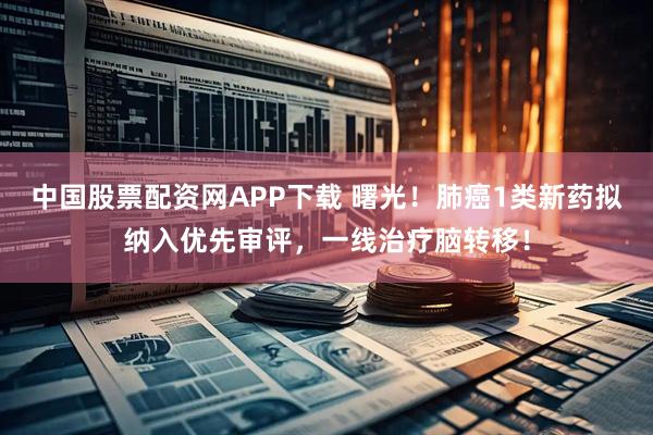 中国股票配资网APP下载 曙光！肺癌1类新药拟纳入优先审评，一线治疗脑转移！